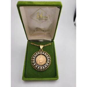 Vintage Indian Head Penny Pendant Necklace JoAnne Jewels Original Box